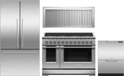 4 Piece Package Includes Refrigerator, Range, Hood And Dishwasher